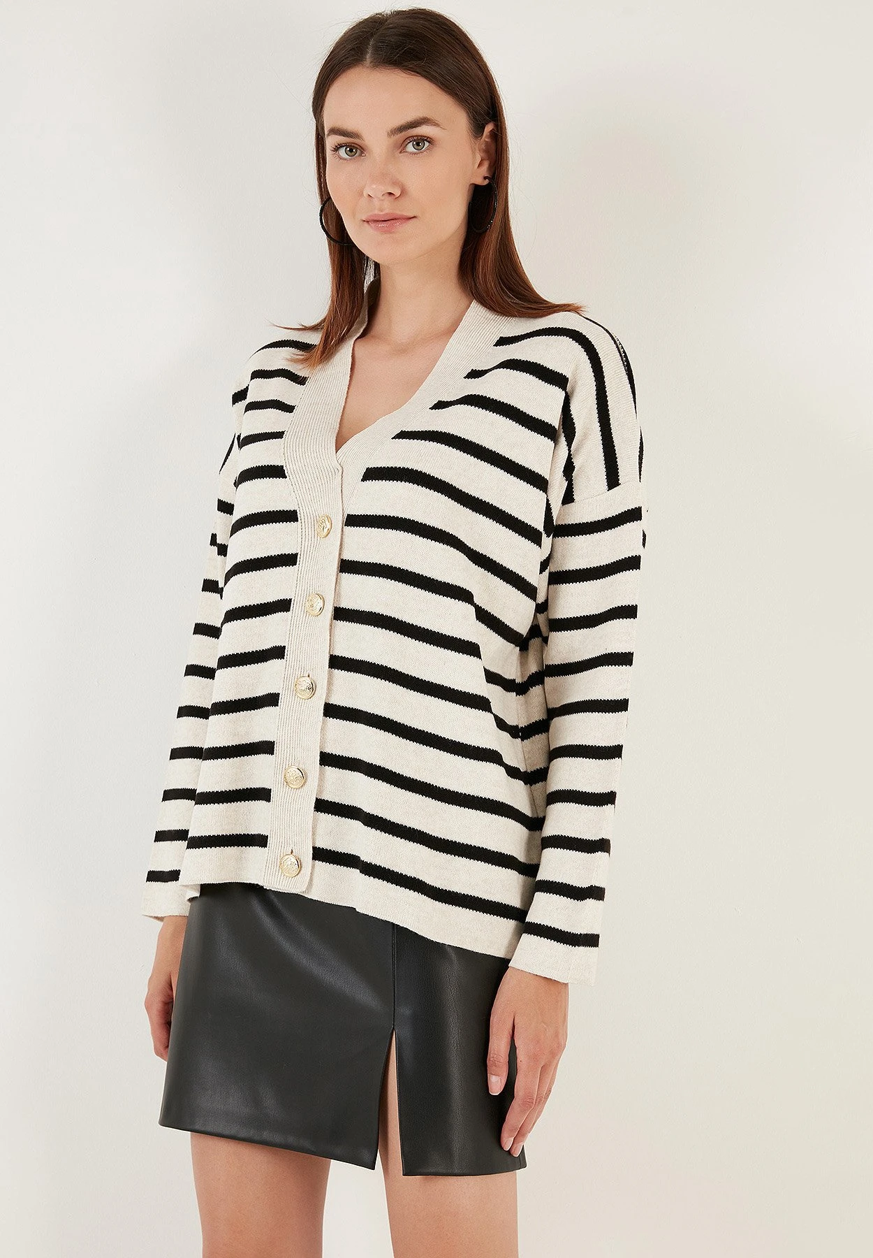 LELA Chaqueta De Punto - Cream/Black