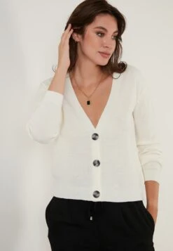 LELA Regular Fit - Chaqueta De Punto - Ecru