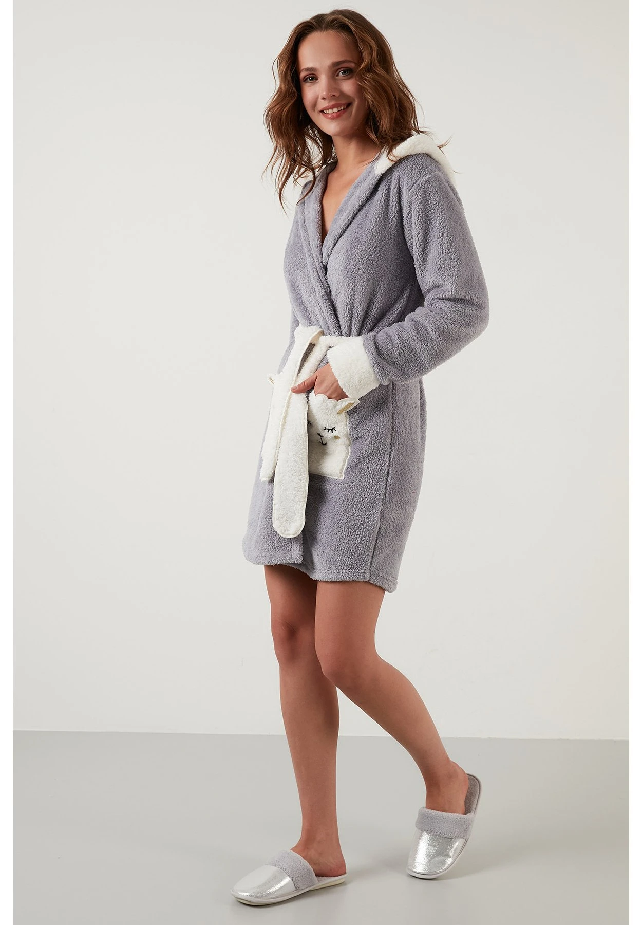 LELA Regular Fit - Albornoz - Grey - Imagen 6