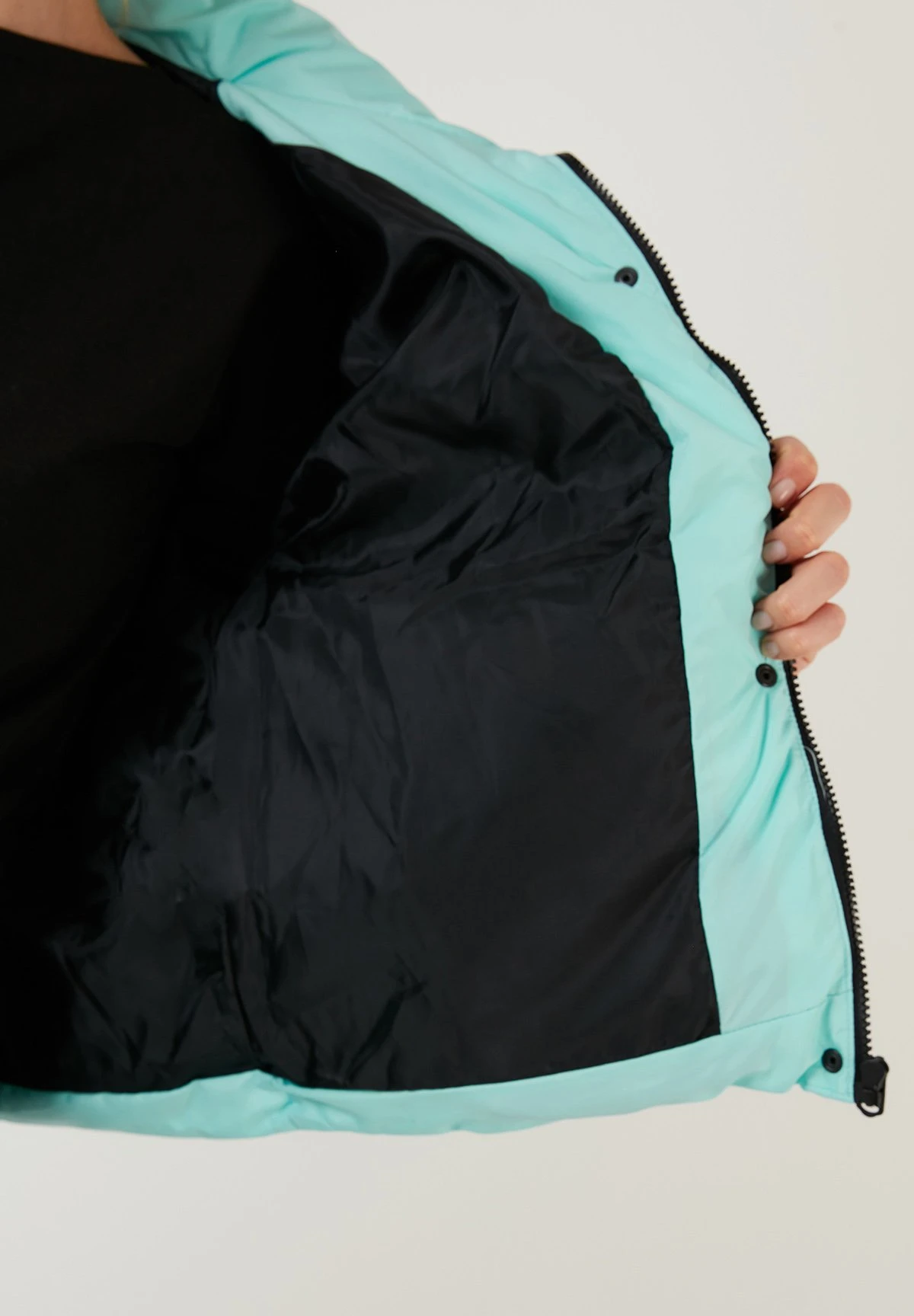 LELA Regular Fit - Chaqueta De Invierno - Black/Mint - Imagen 6