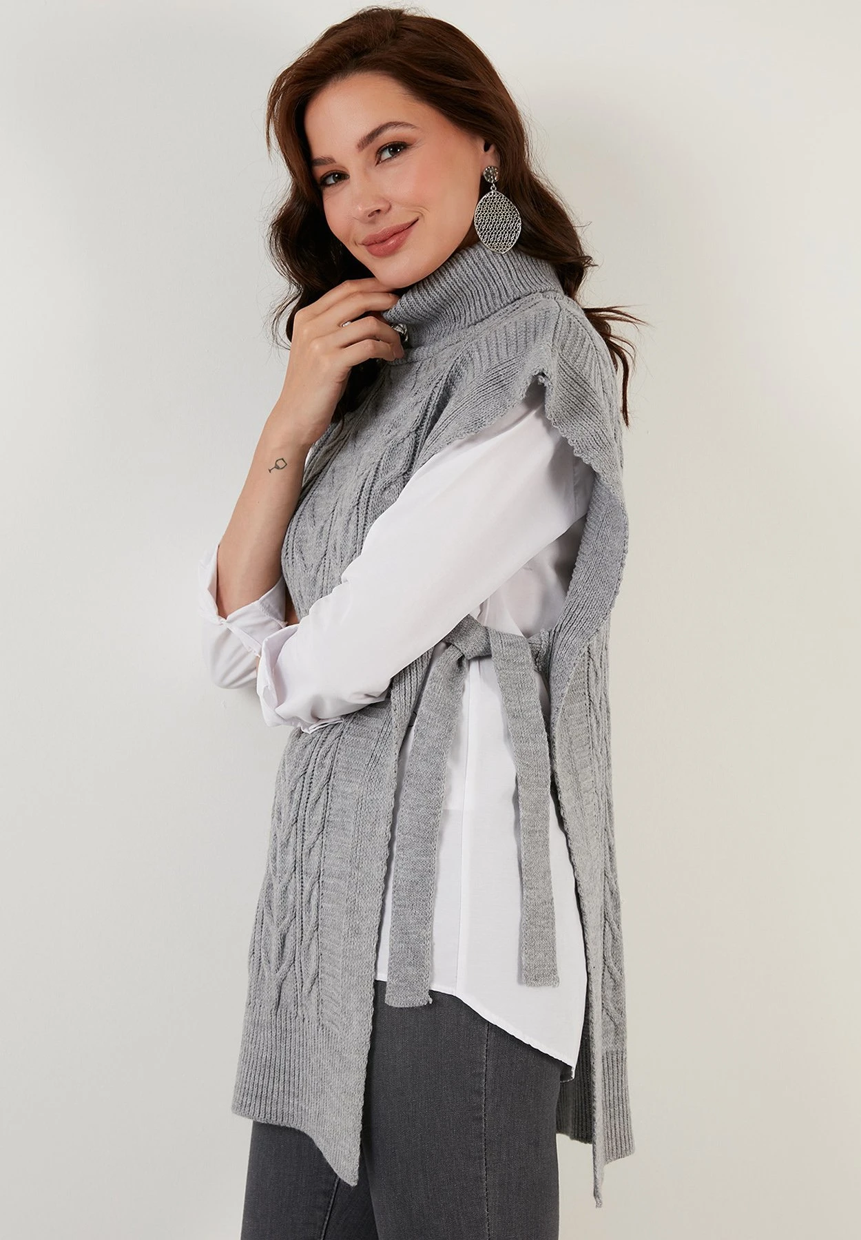 LELA Regular Fit - Jersey De Punto - Grey - Imagen 6