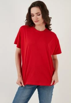 LELA Crew Neck- Camiseta Básica - Red