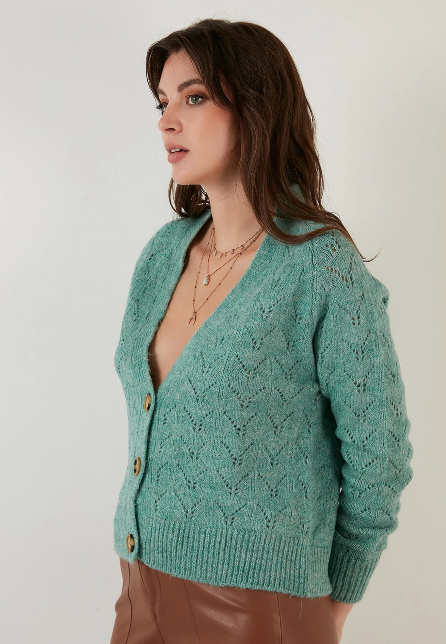LELA Regular Fit - Chaqueta De Punto - Mint - Imagen 6