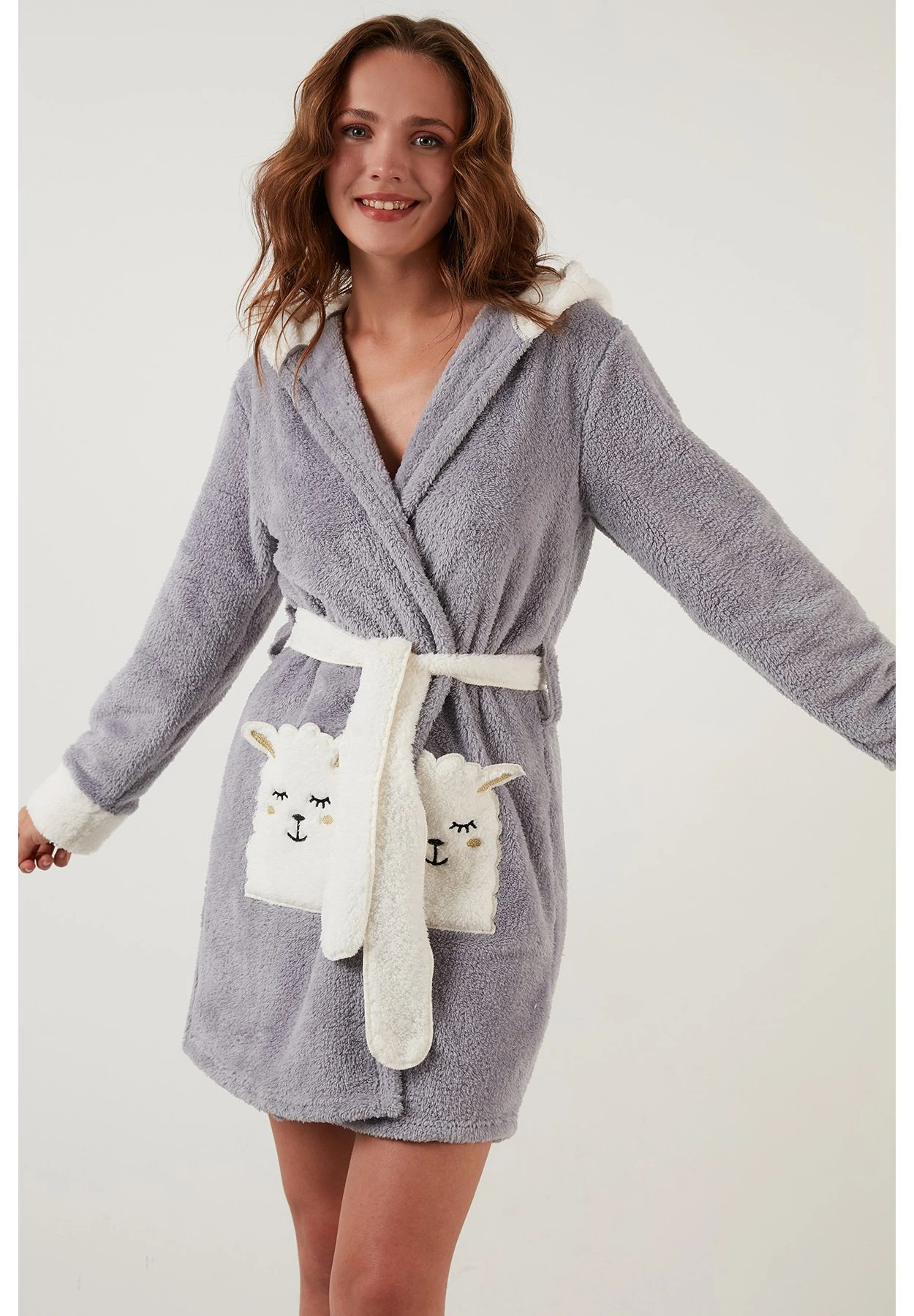 LELA Regular Fit - Albornoz - Grey - Imagen 4