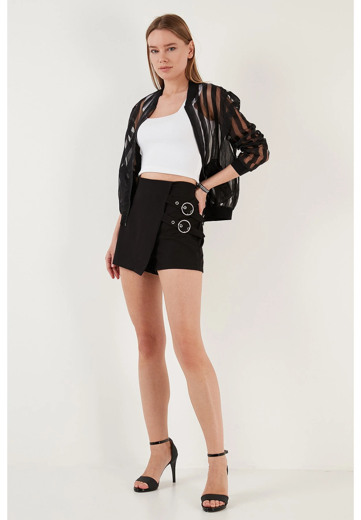 LELA Regular Fit - Falda Cruzada - Black - Imagen 2