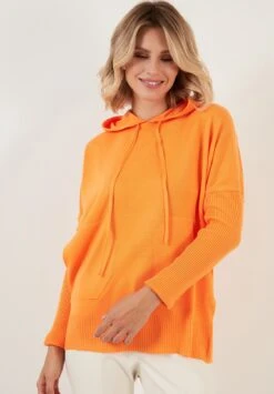 LELA Regular Fit - Jersey Con Capucha - Orange