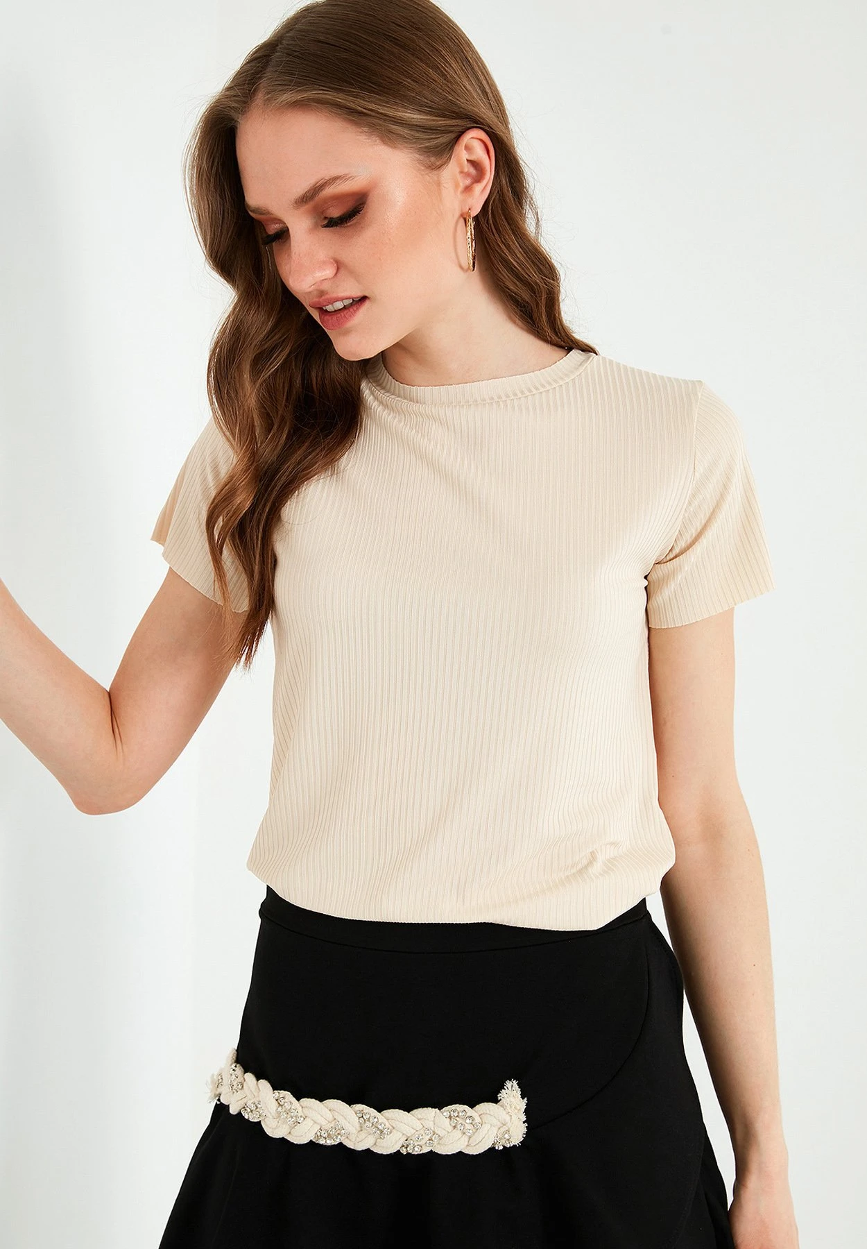 LELA Regular Fit - Camiseta Estampada - Stone Colored