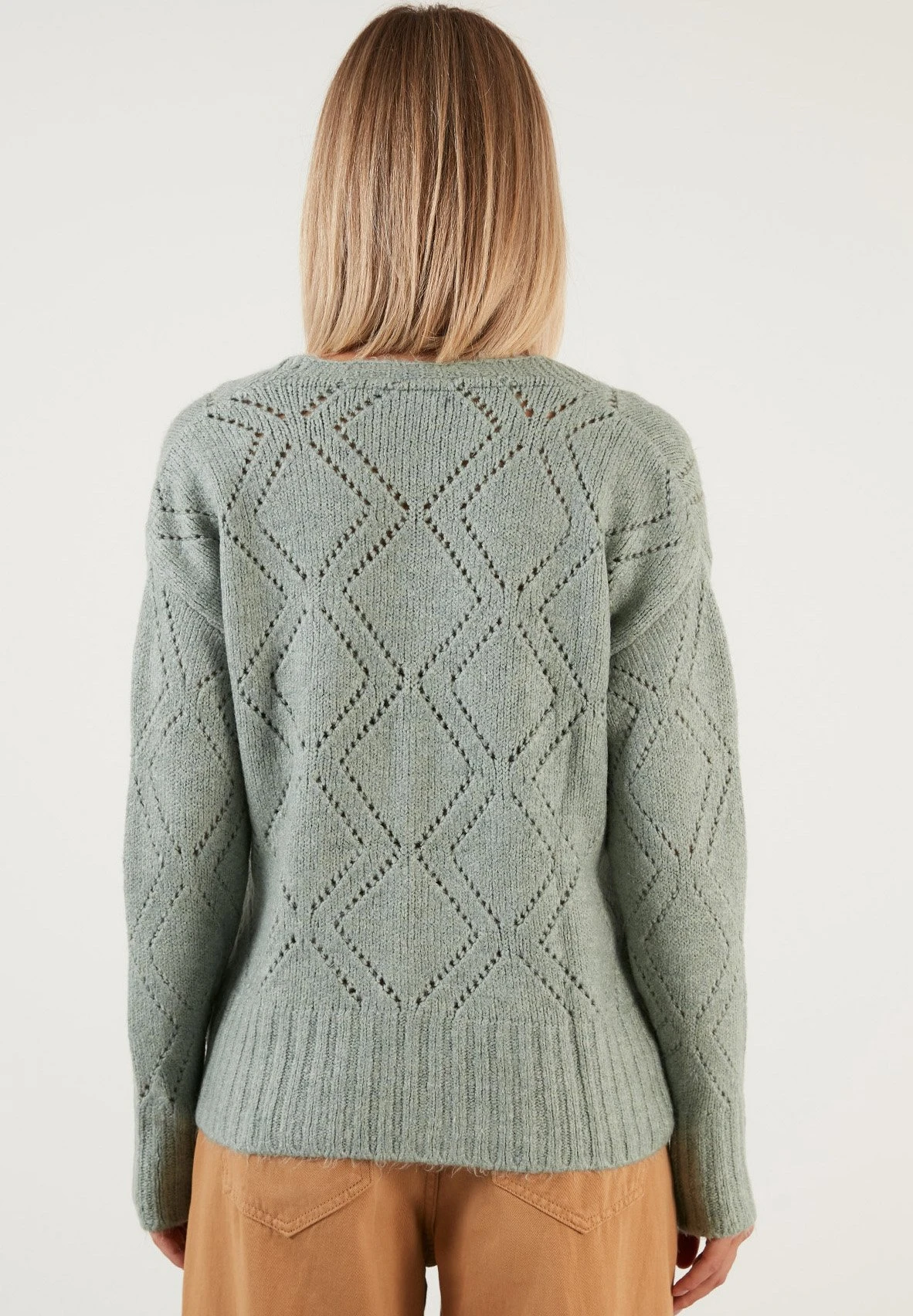 LELA Regular Fit - Chaqueta De Punto - Almond Green - Imagen 2