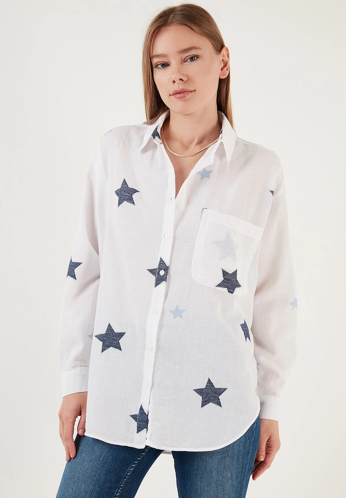 LELA Loose Fit - Camisa - Dark Blue