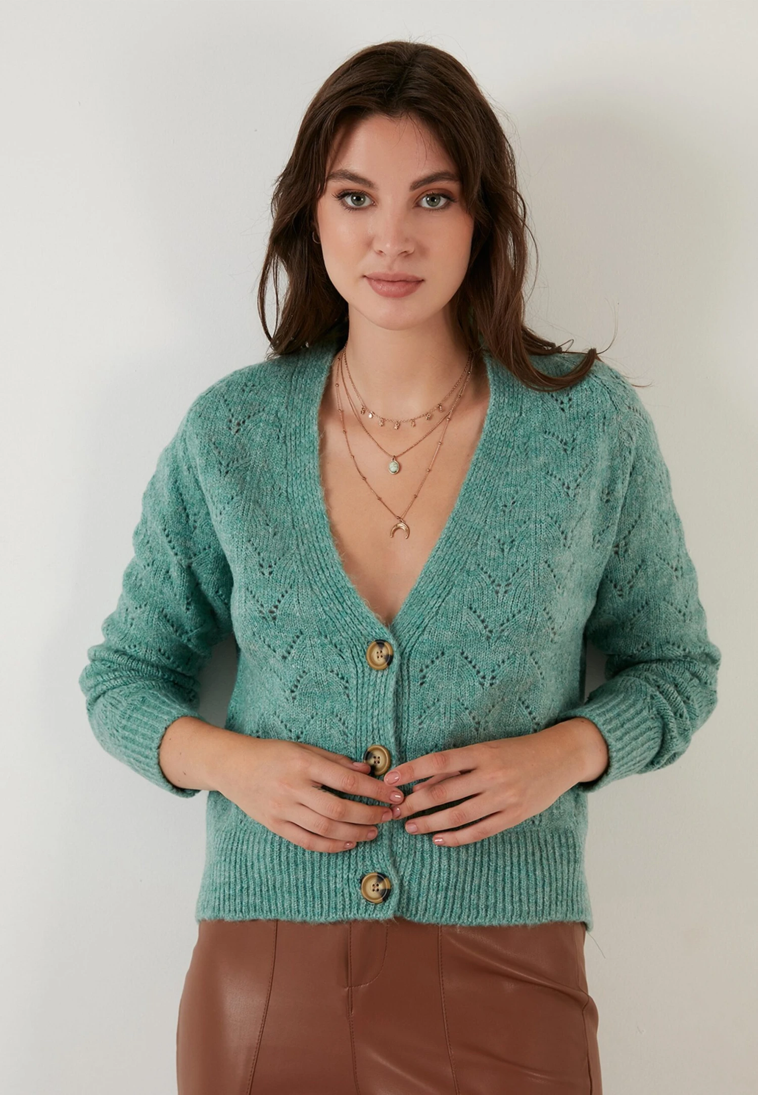 LELA Regular Fit - Chaqueta De Punto - Mint - Imagen 5