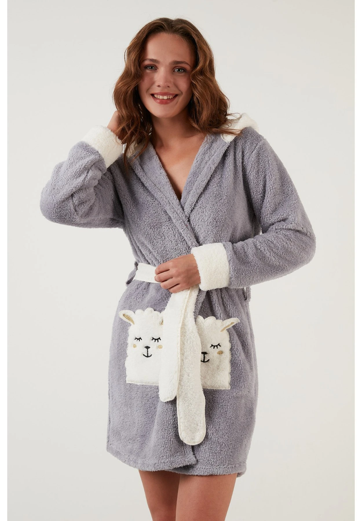 LELA Regular Fit - Albornoz - Grey - Imagen 5