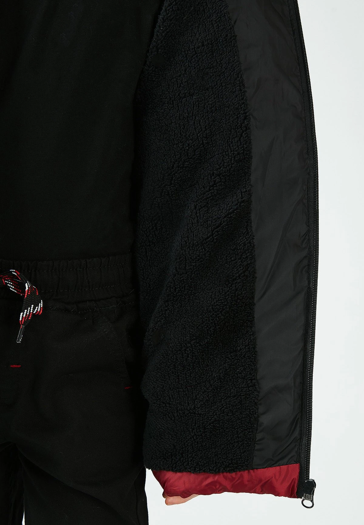 LELA Removable Hooded Inflatable - Abrigo De Invierno - Black-Stone Color-Bordeaux - Imagen 5