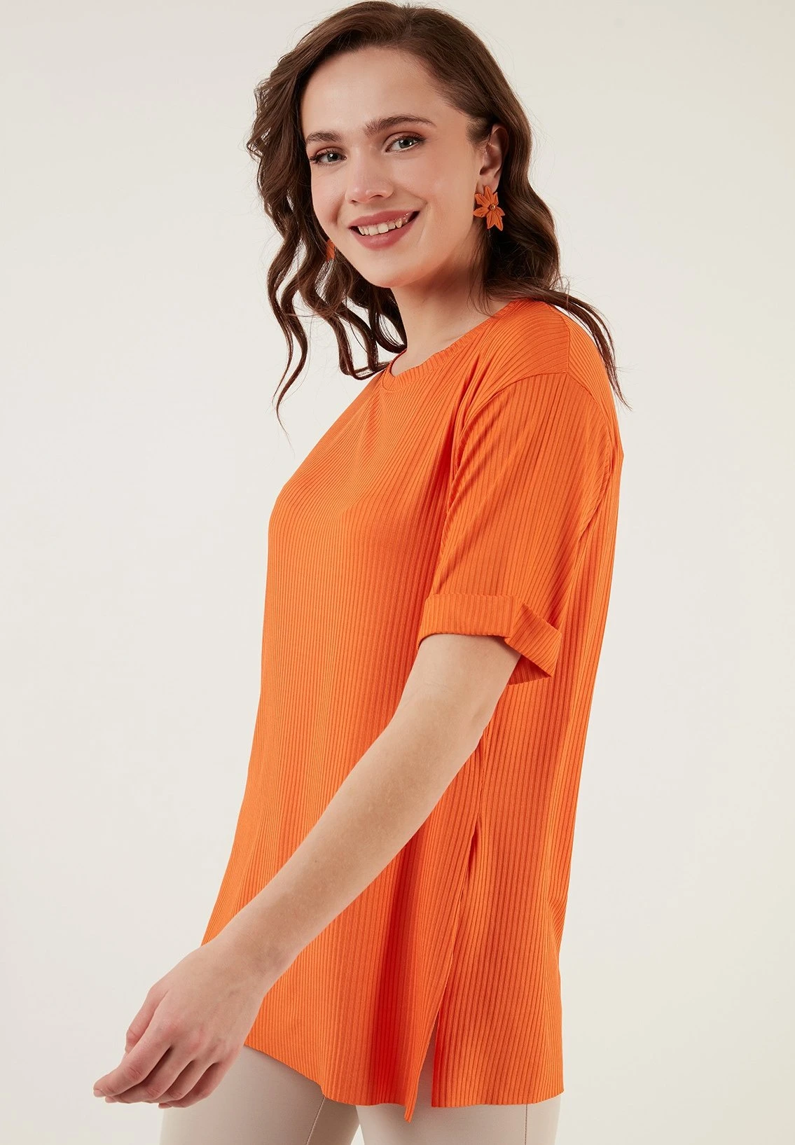 LELA Slim Fit - Blusa - Orange - Imagen 3