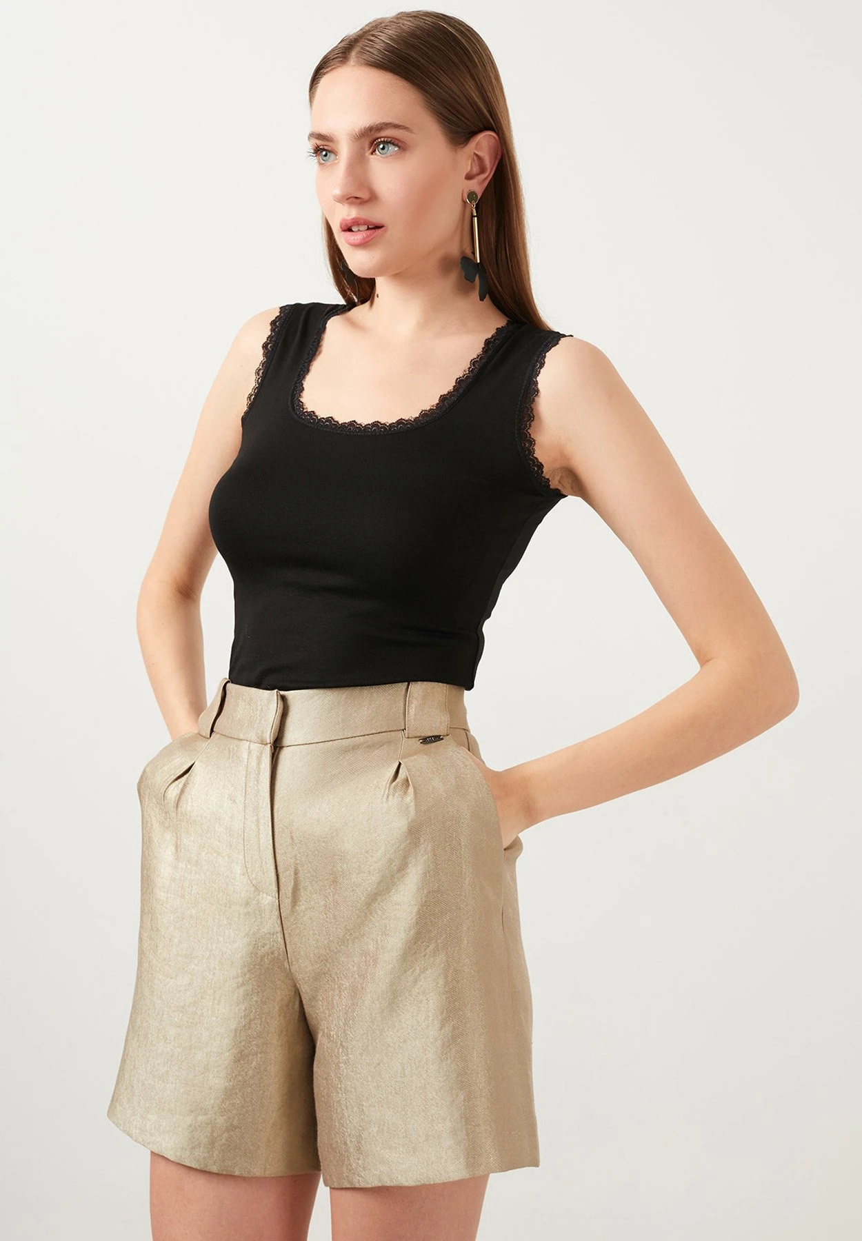 LELA Slim Fit - Top - Black - Imagen 4