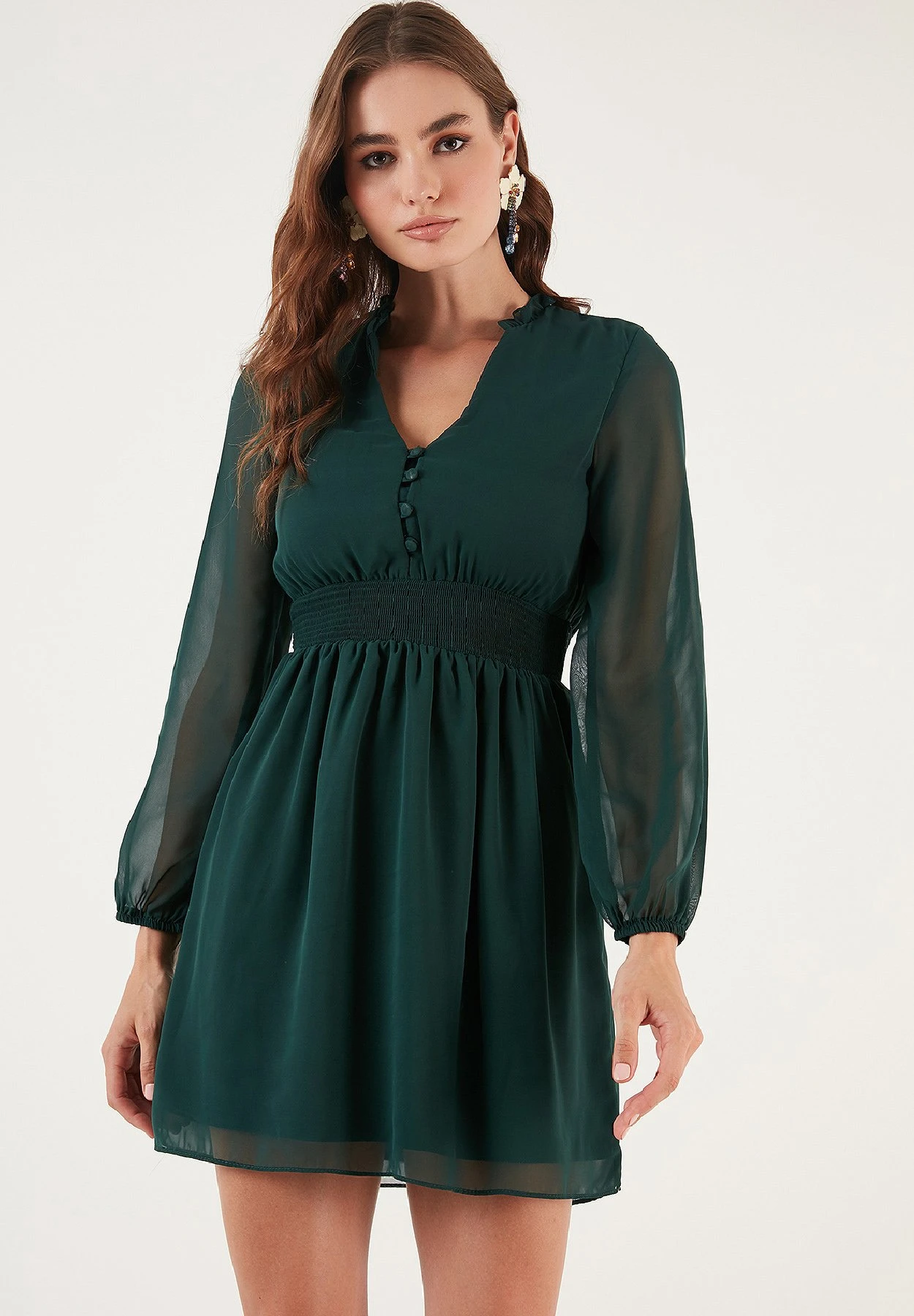 LELA Regular Fit - Vestido Informal - Emerald Green