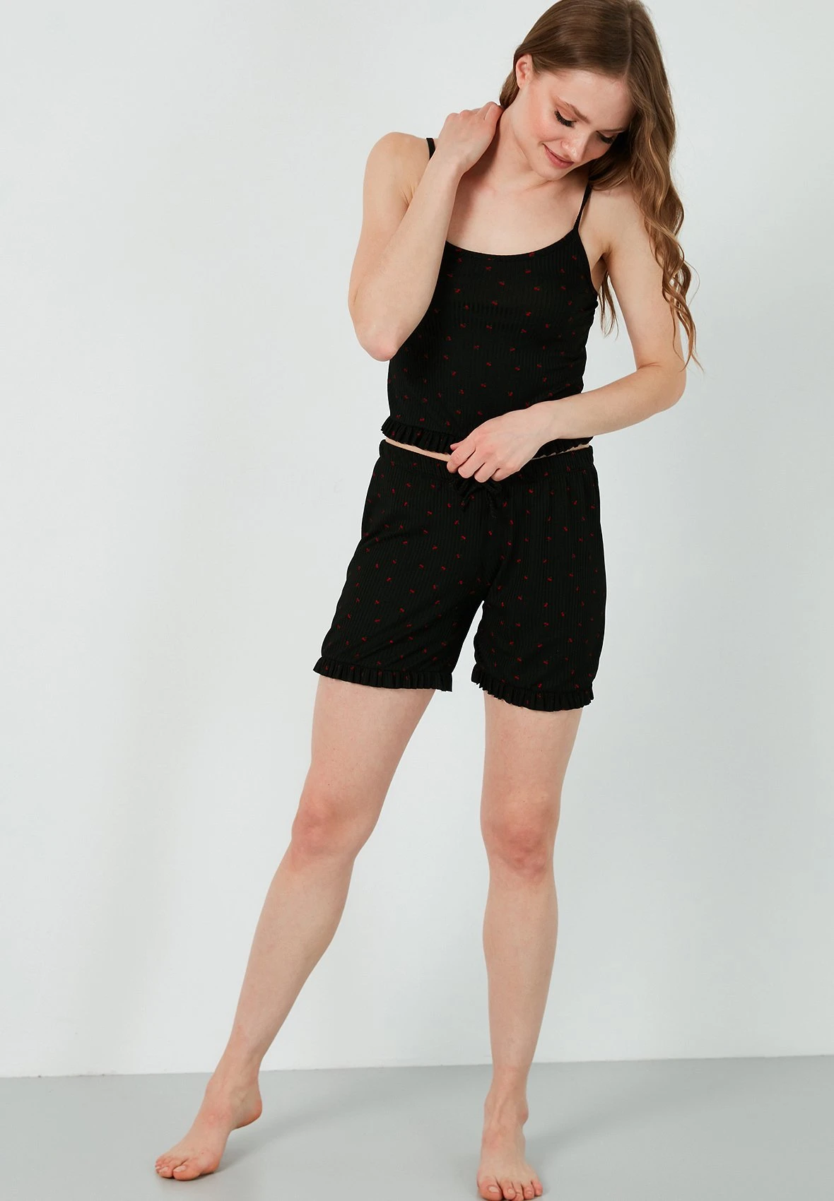 LELA Pijama - Black-Red - Imagen 2