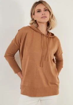 LELA Regular Fit - Jersey Con Capucha - Caramel