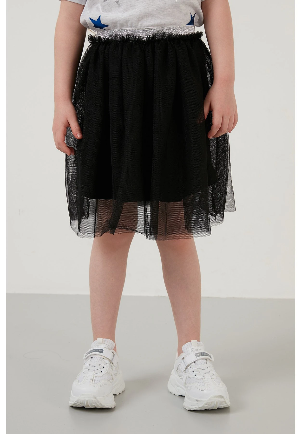 LELA Regular Fit - Falda Acampanada - Grey Melange - Imagen 5