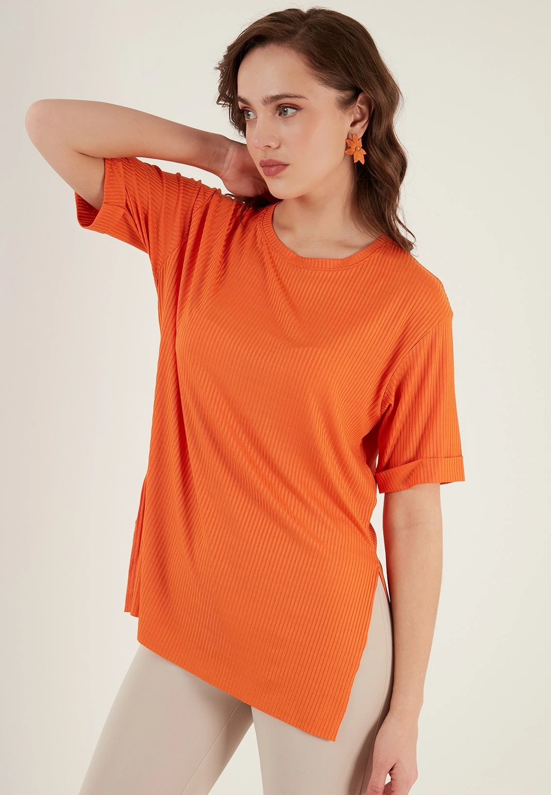 LELA Slim Fit - Blusa - Orange - Imagen 5