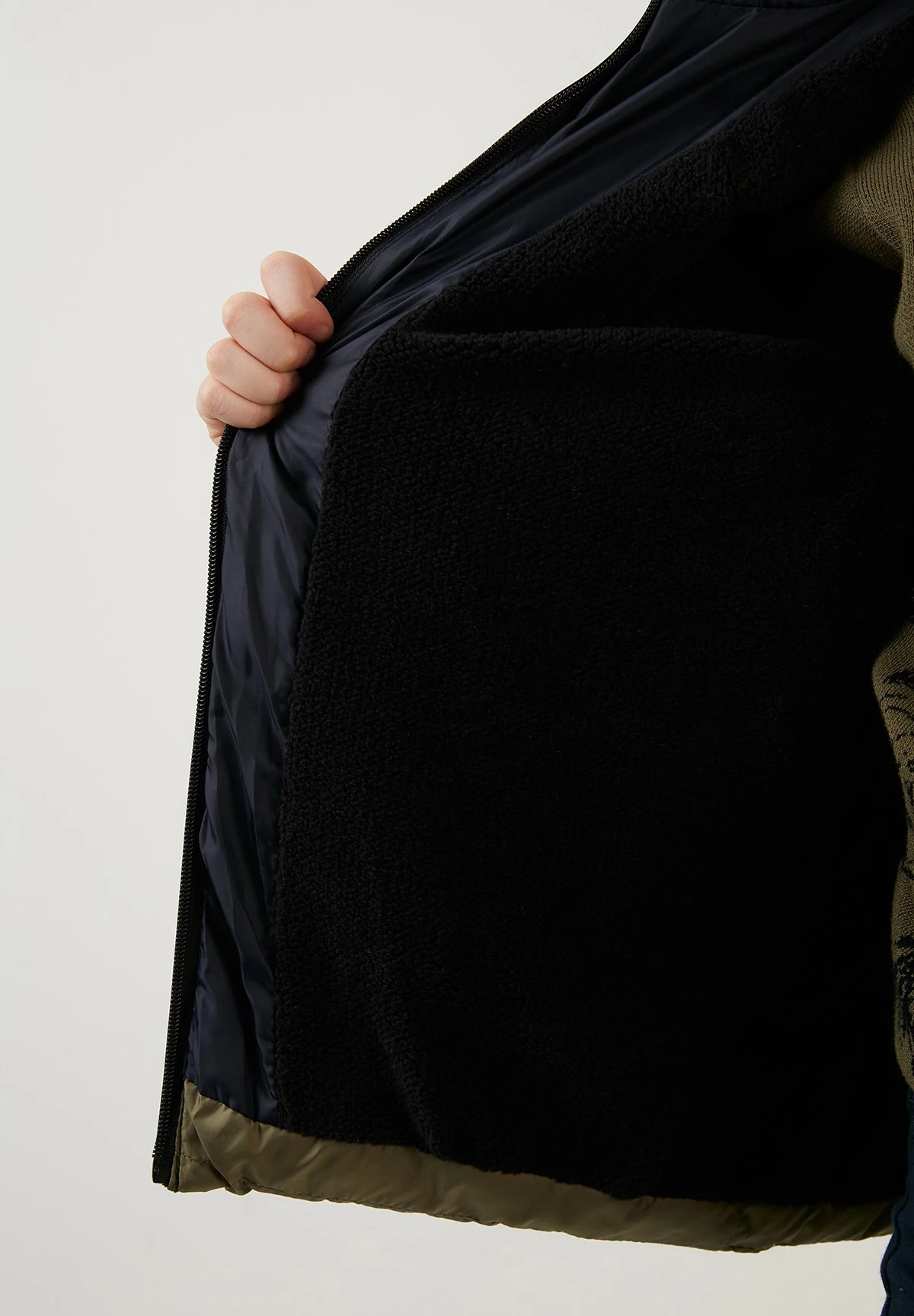 LELA Removable Hooded Inflatable - Abrigo De Invierno - Navy Blue-Snuff Colored-Khaki - Imagen 7