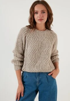 LELA Regular Fit - Jersey De Punto - Stone