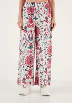 LELA Pantalones - White/Fuchsia