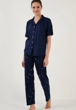 LELA Set Regular Fit - Pijama - Dark Blue