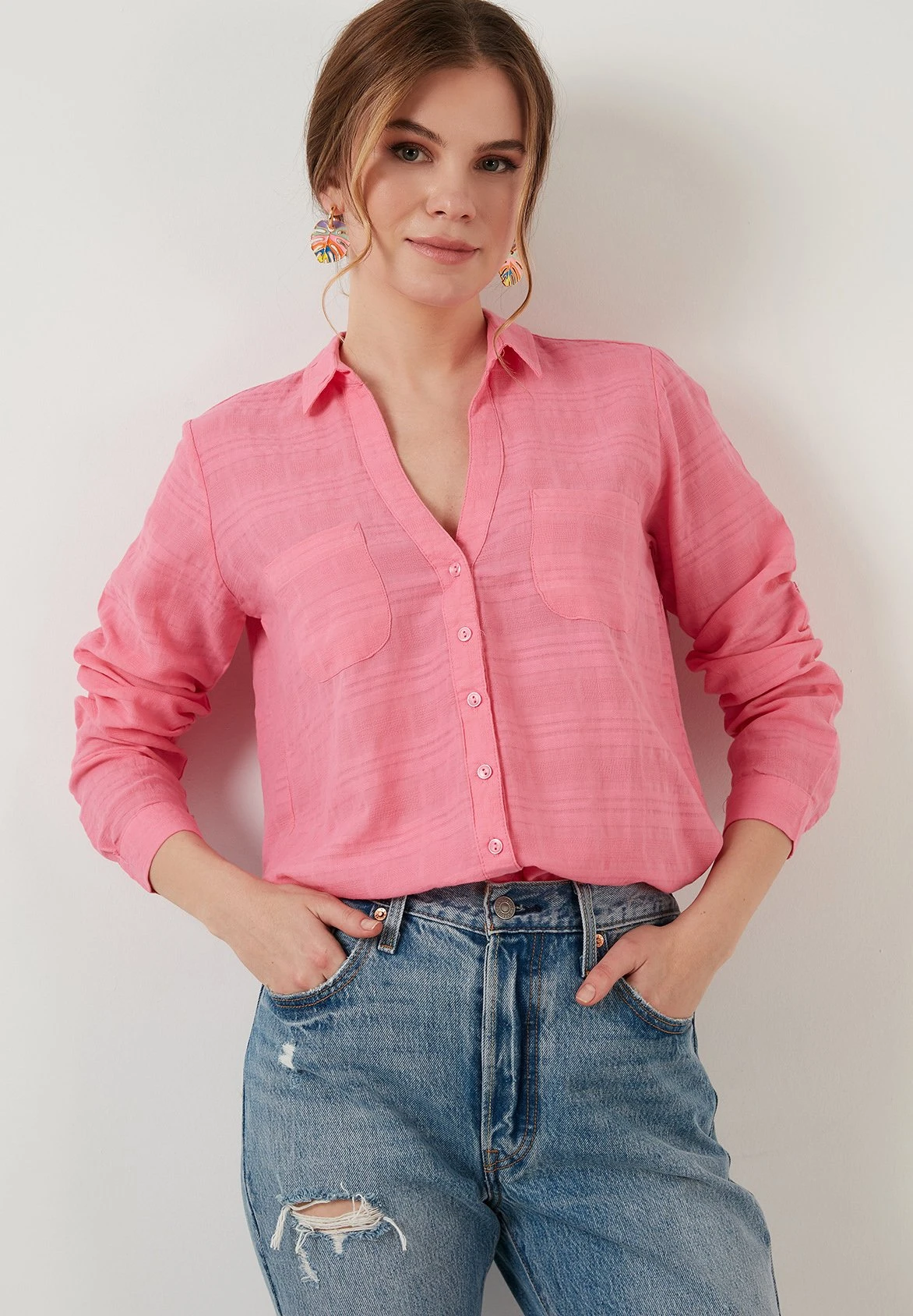 LELA Regular Fit - Camisa - Pink - Imagen 5
