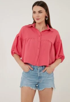 LELA Loose Fit - Camisa - Fuchsia