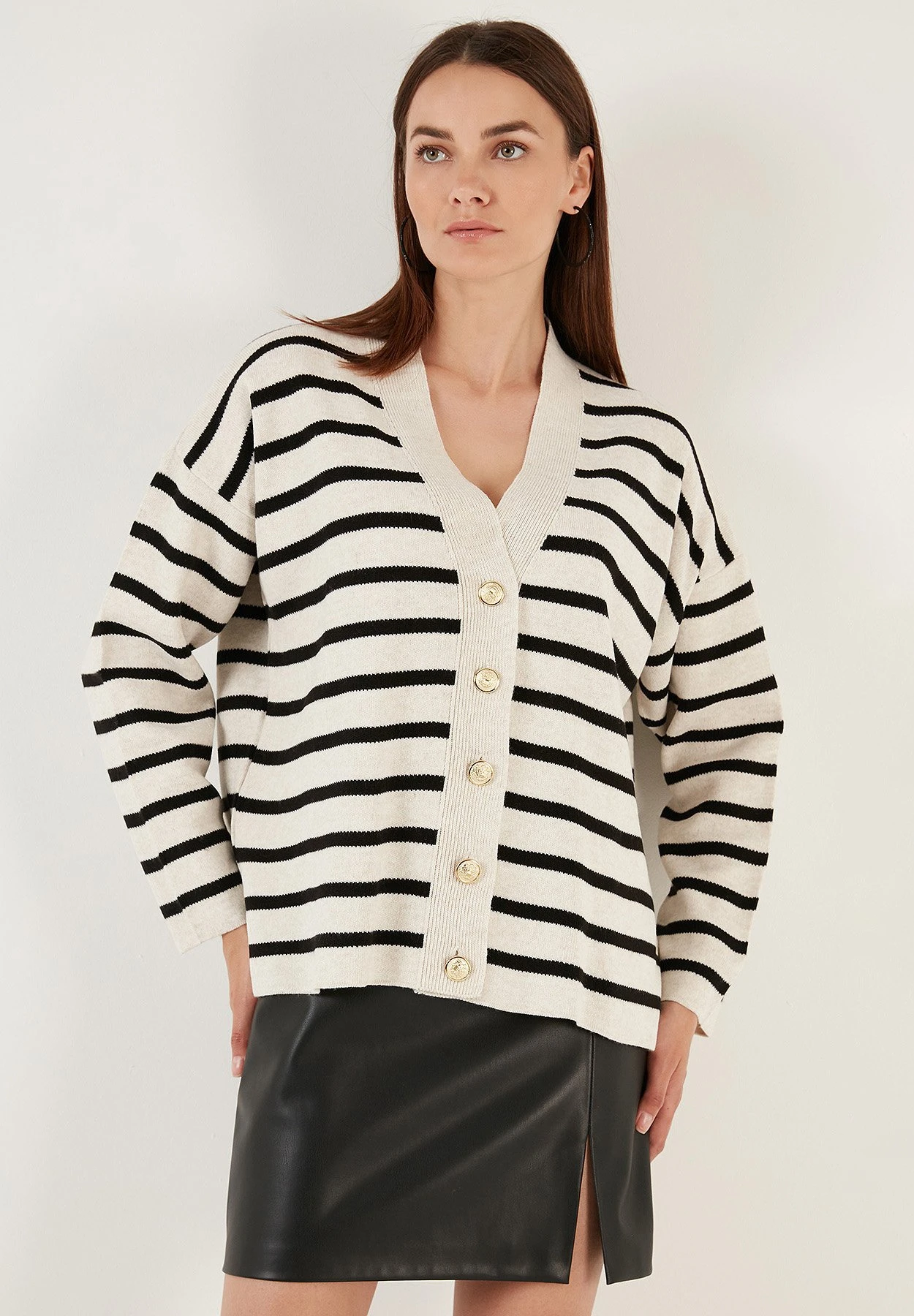 LELA Chaqueta De Punto - Cream/Black - Imagen 4