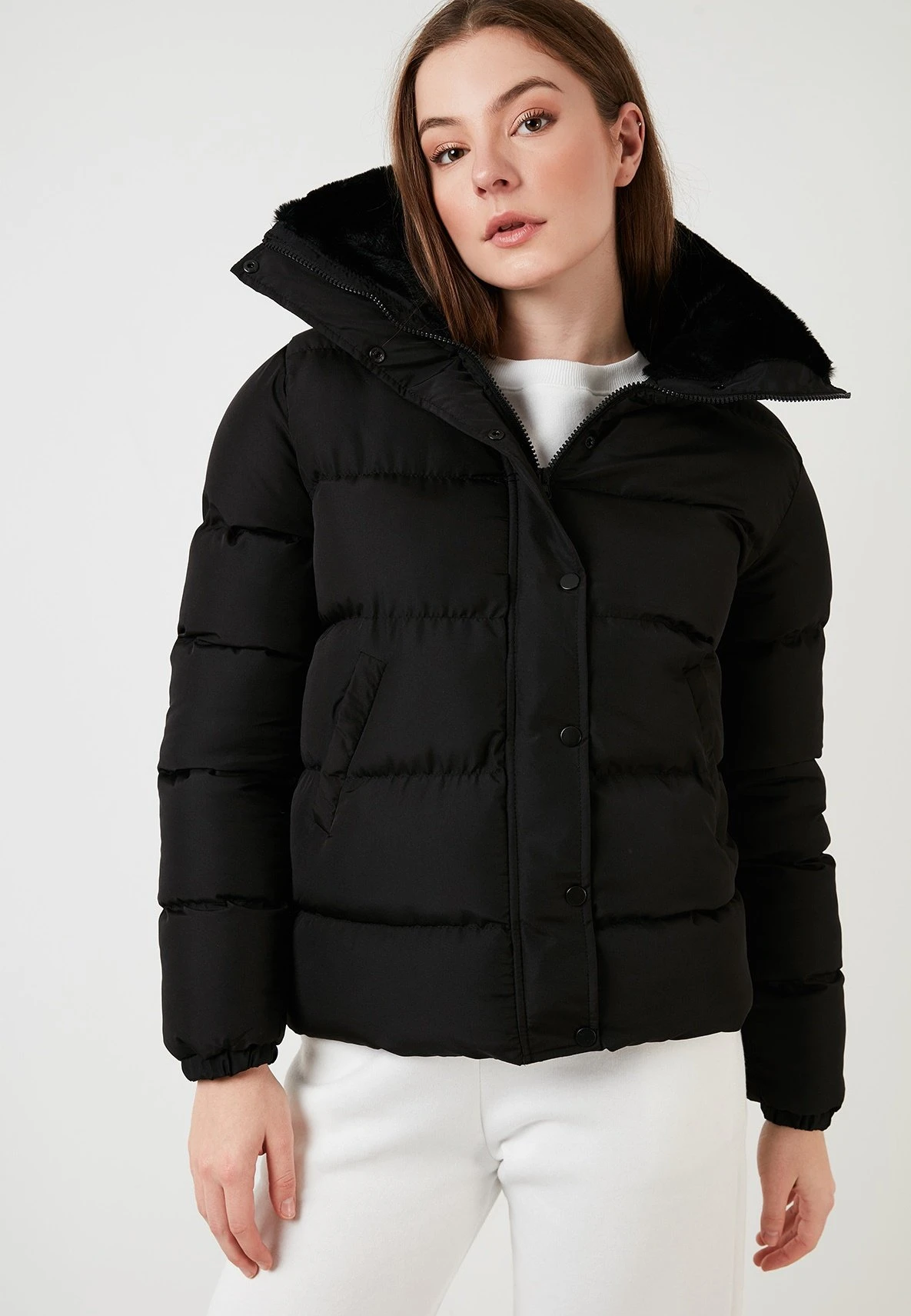 LELA High Collar Inflatable - Chaqueta De Invierno - Black