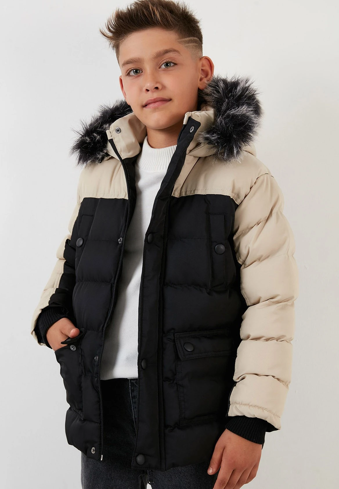 LELA Regular Fit - Abrigo De Invierno - Stone Colored-Black - Imagen 4