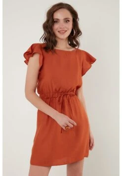 LELA Slim Fit - Vestido Informal - Brick Red