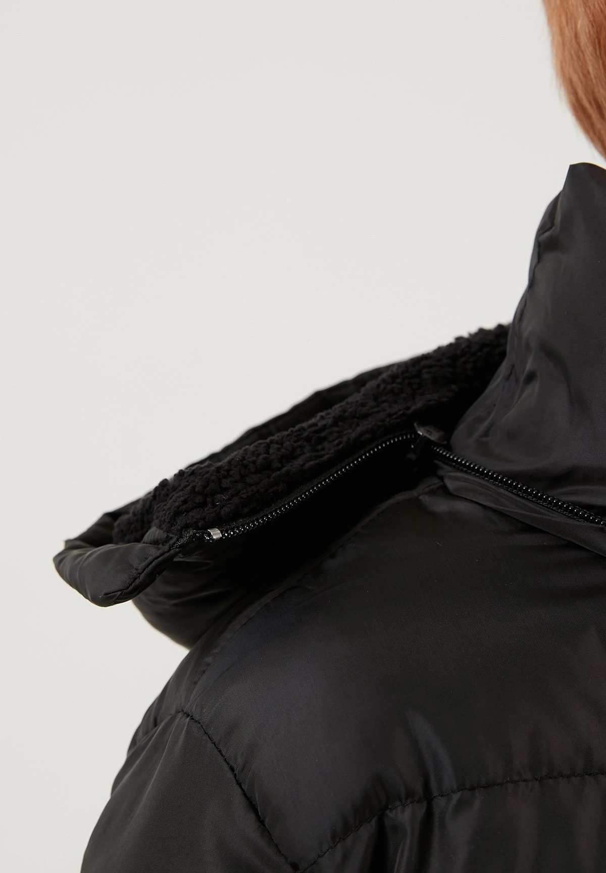 LELA Removable Hooded Inflatable - Abrigo De Invierno - Black-Stone Color-Black - Imagen 7