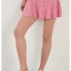 LELA Flowered Elastic Waist - Shorts - Fuchsia