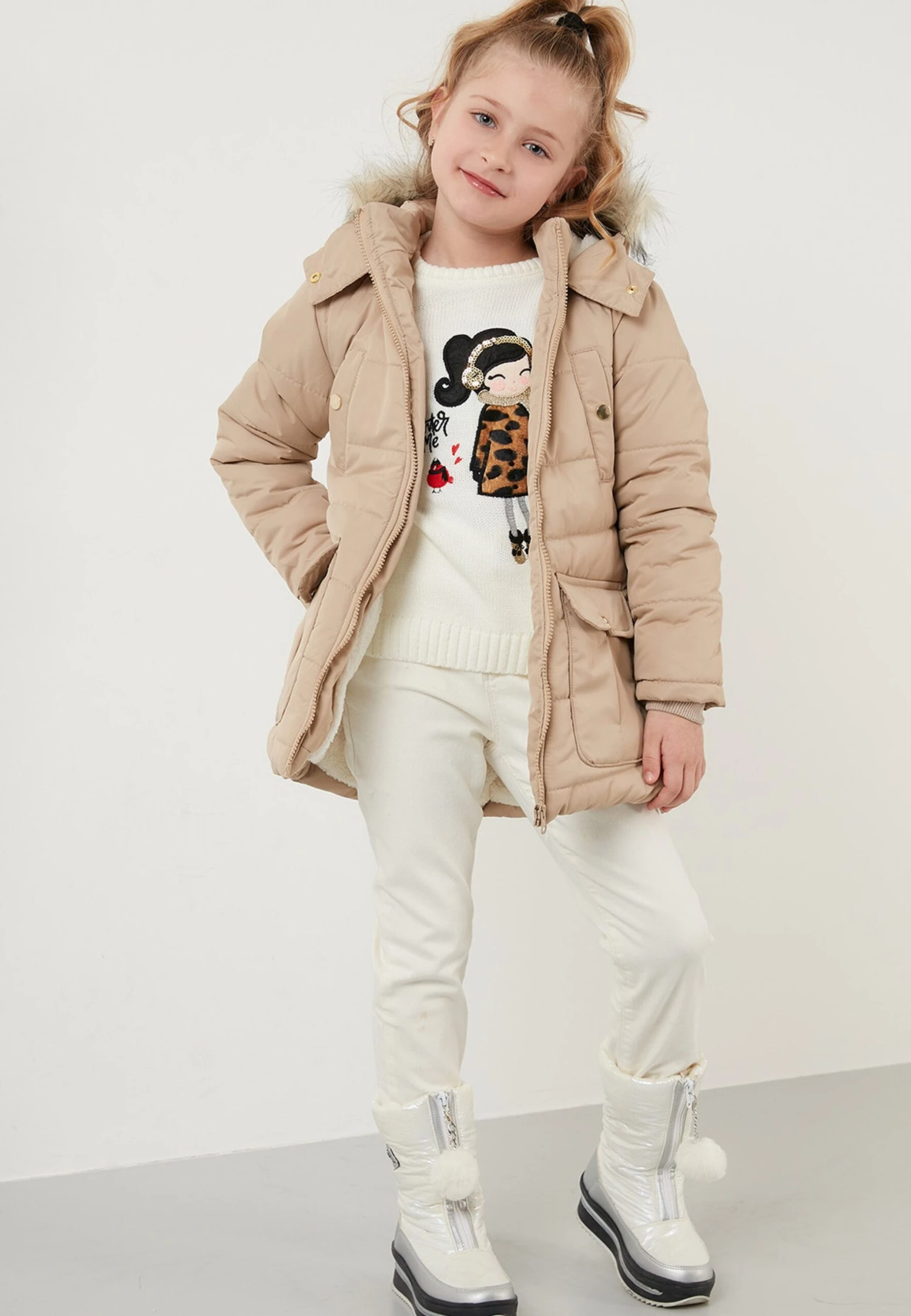 LELA Regular Fit - Abrigo De Invierno - Beige - Imagen 7