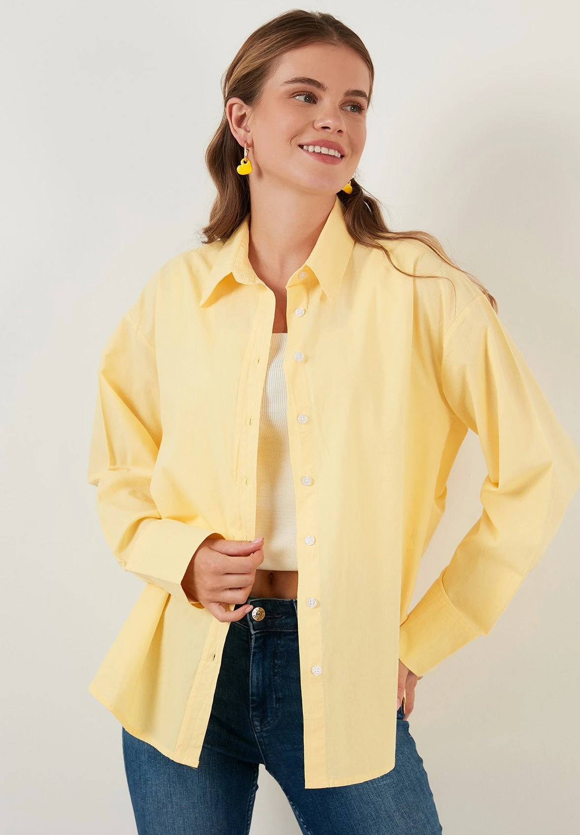 LELA Loose Fit - Camisa - Yellow - Imagen 4