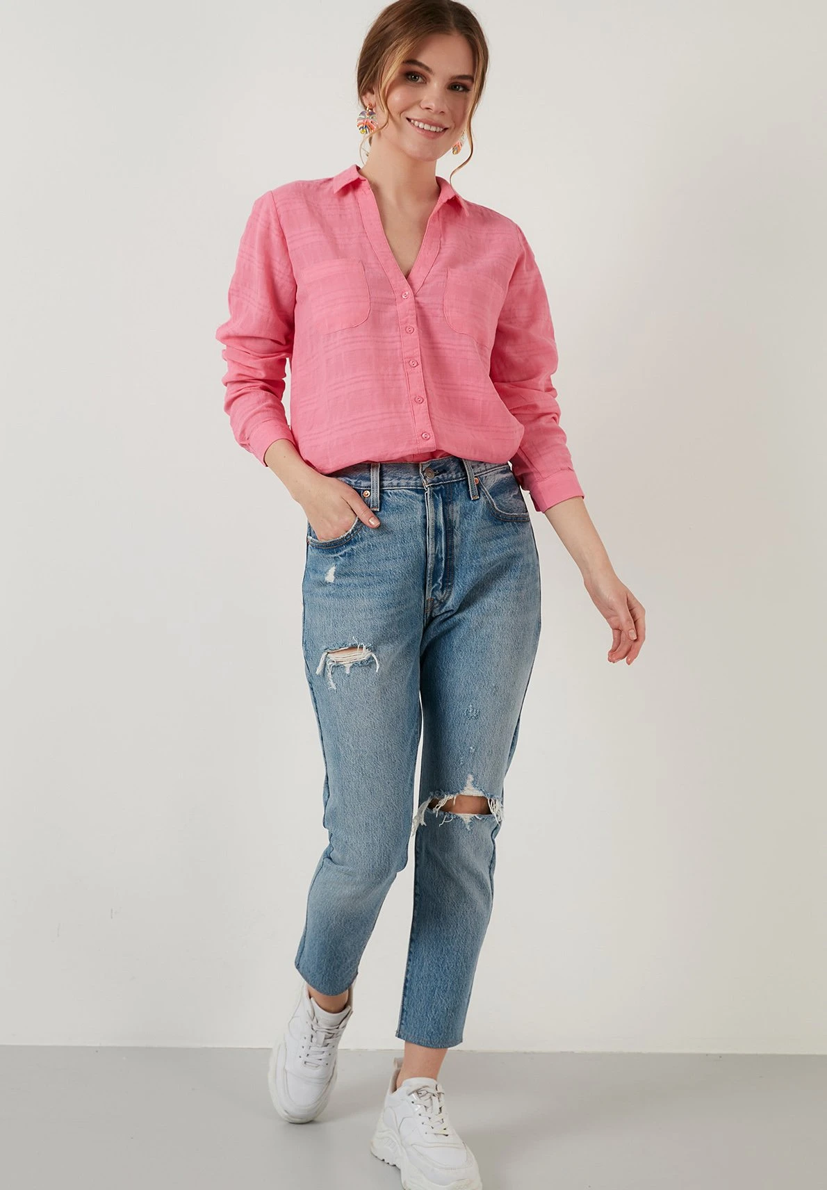 LELA Regular Fit - Camisa - Pink - Imagen 2