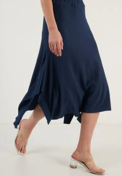 LELA Falda Acampanada - Indigo