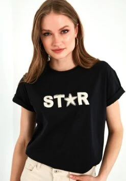 LELA Camiseta Estampada - Black