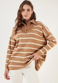 LELA Jersey De Punto - Camel/Light Stone