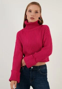 LELA Loose Fit - Jersey De Punto - Fuchsia