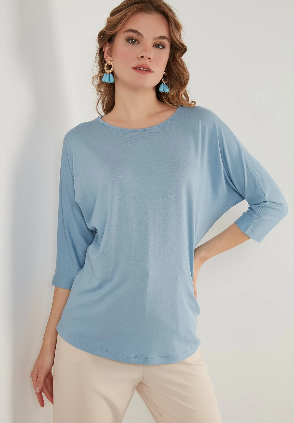 LELA Crew Neck- Camiseta De Manga Larga - Baby Blue