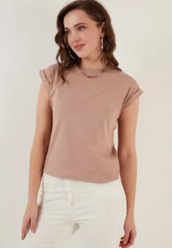 LELA Basic - Camiseta Básica - Biscuit Color
