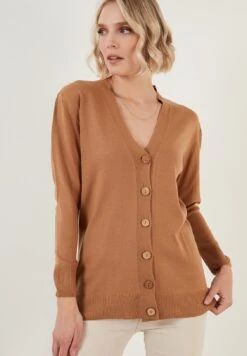 LELA Regular Fit - Chaqueta De Punto - Caramel