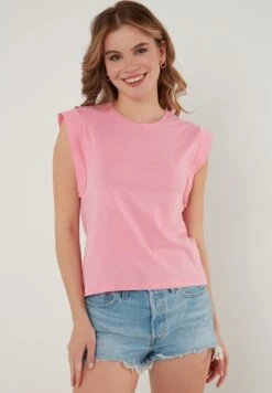 LELA Crew Neck- Top - Pink Melange