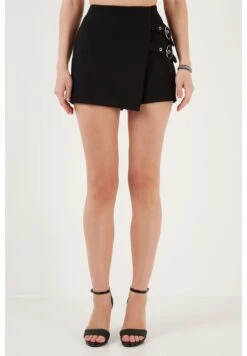 LELA Regular Fit - Falda Cruzada - Black