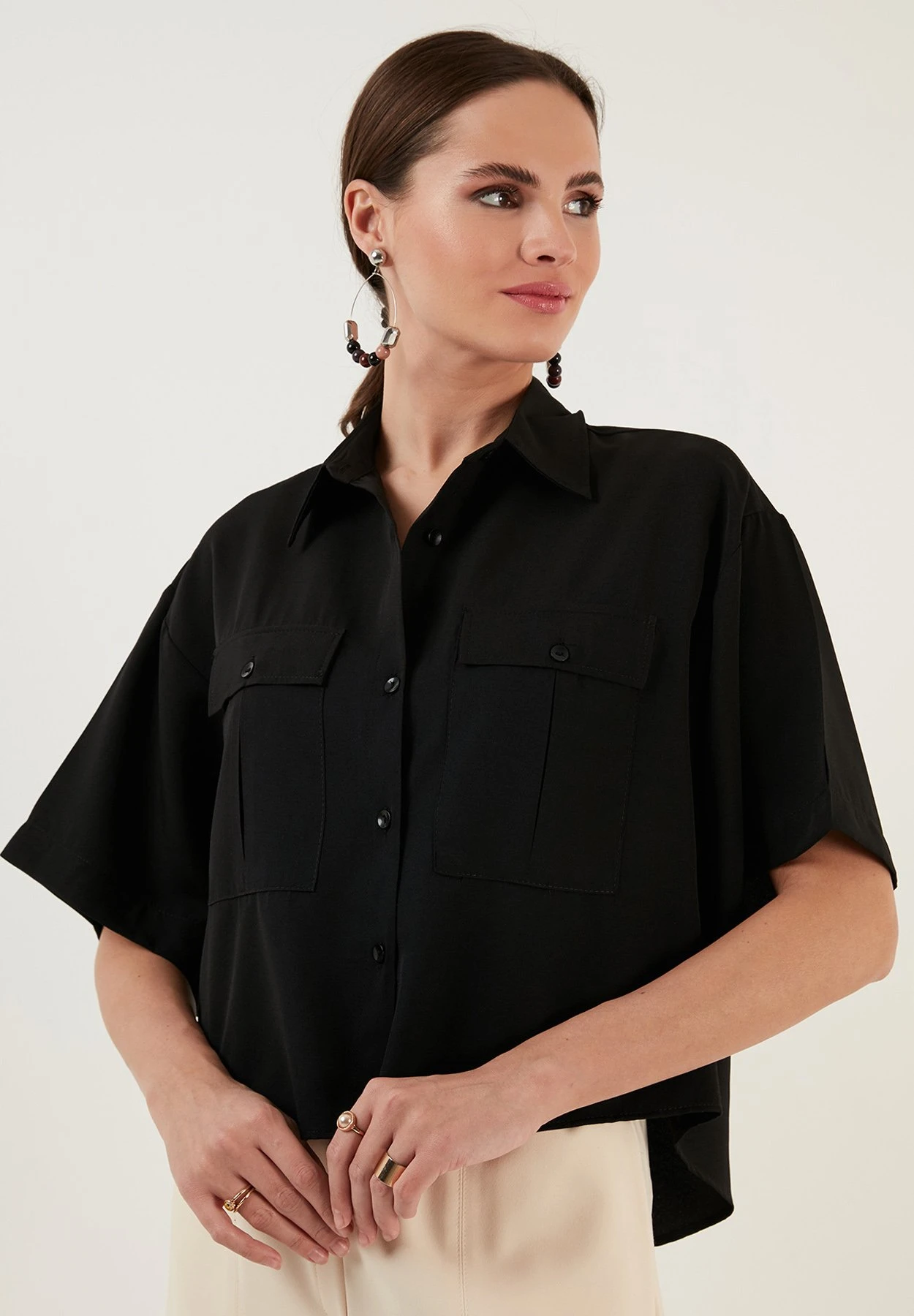 LELA Loose Fit - Camisa - Black - Imagen 6