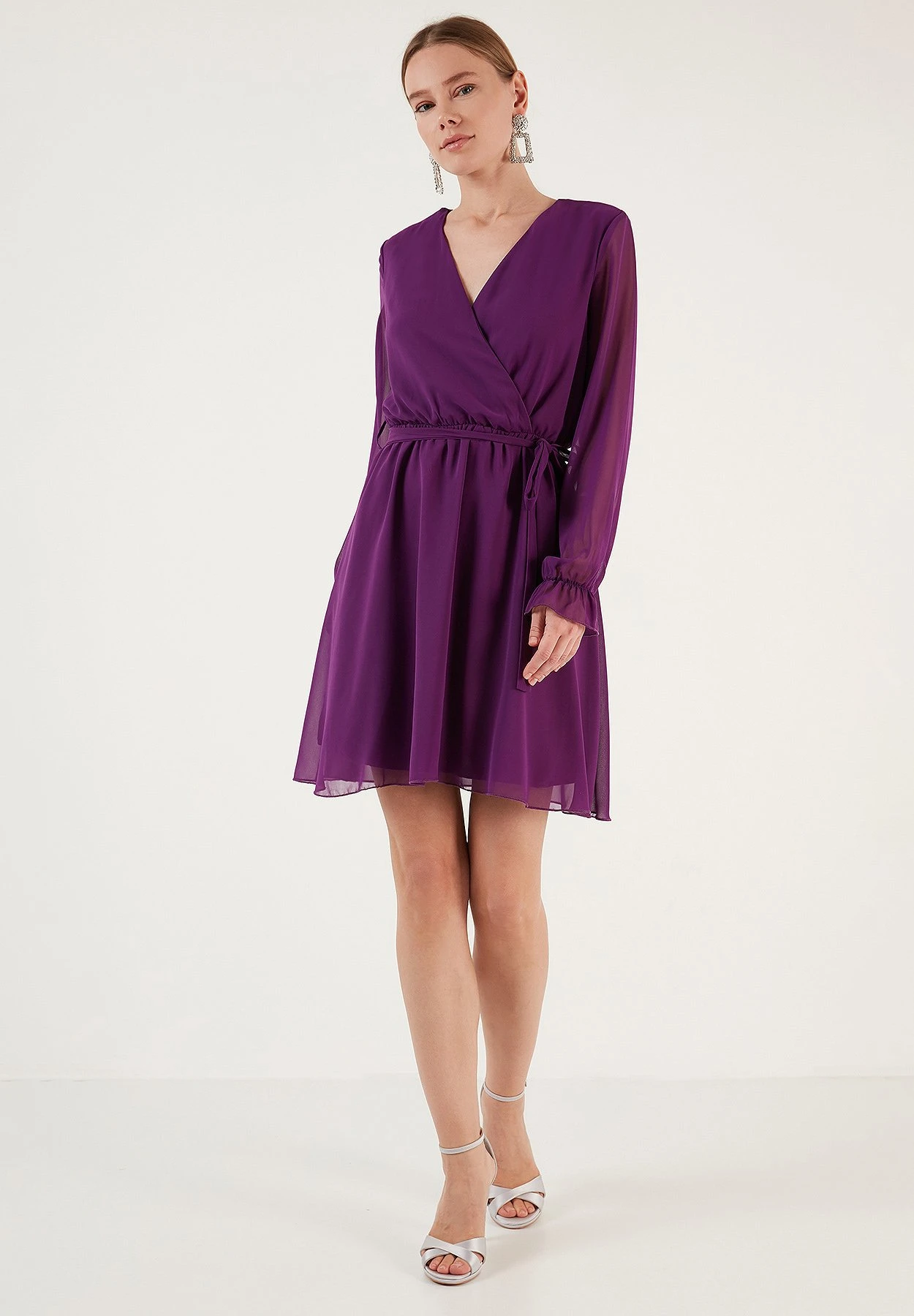 LELA Mini- Vestido Informal - Lilac - Imagen 2
