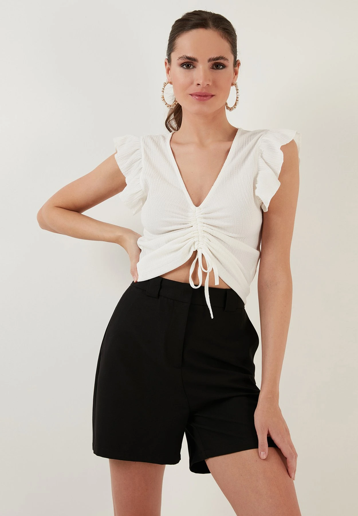 LELA Slim Fit - Blusa - White